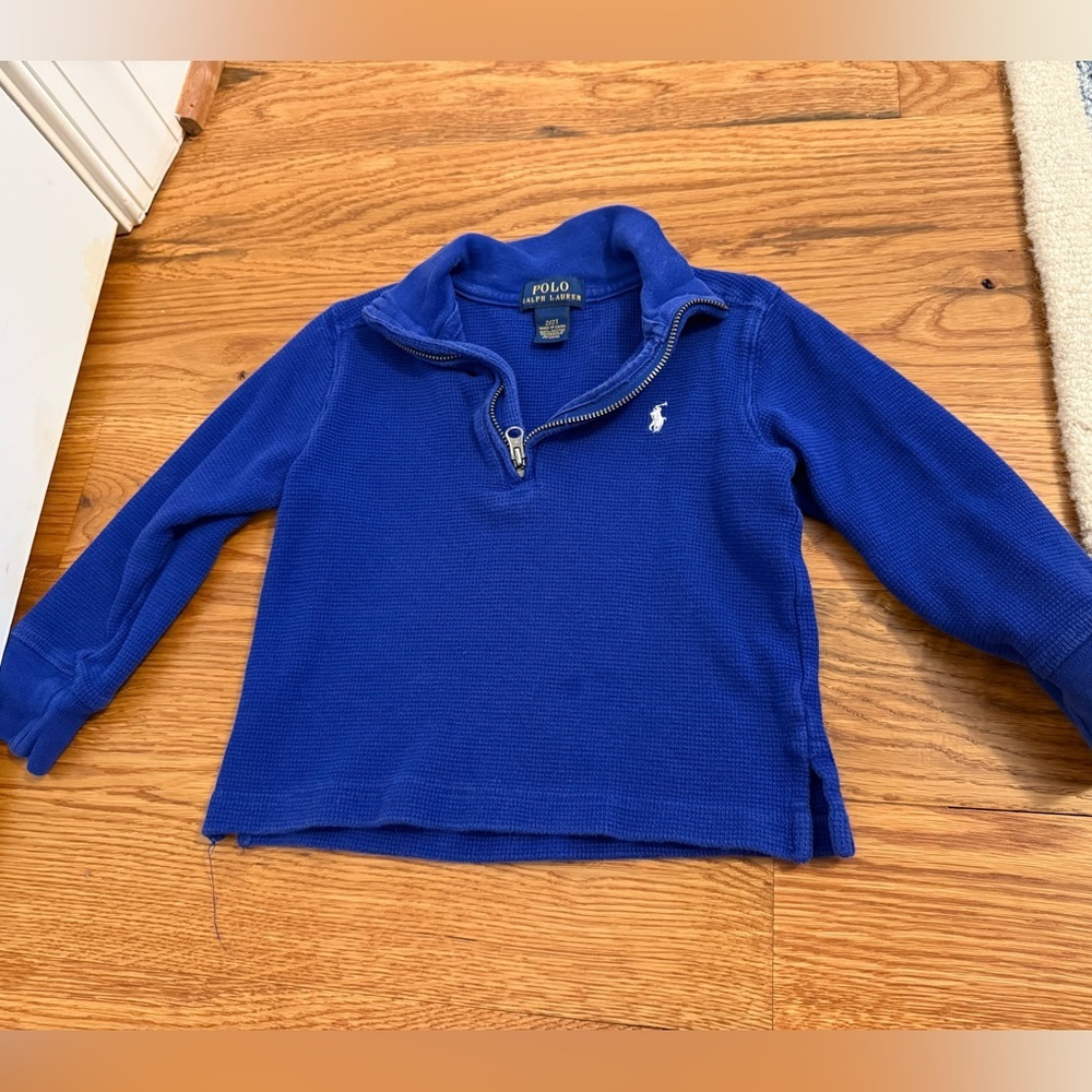 Polo Ralph Lauren Toddler Boy Blue Quarter Zip Size 2T